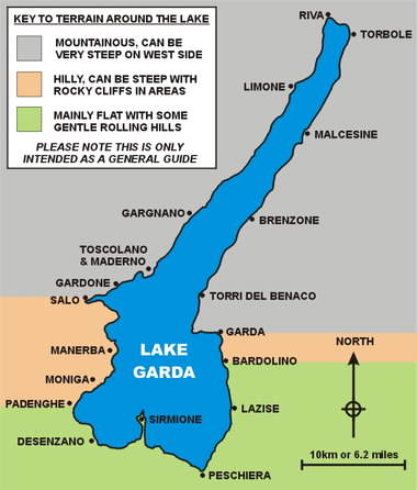 Map Lake Garda Towns