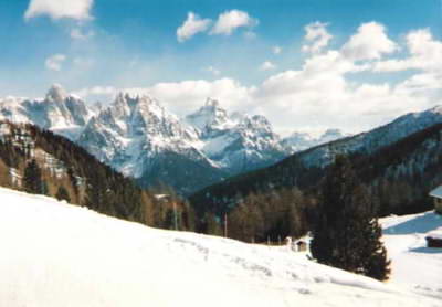 We skied at the great San Martino di Castrozza resort