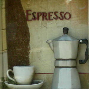Espresso is so popular here they even make pictures (like this one) about it!