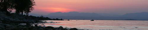 Evening scene at Lake Garda