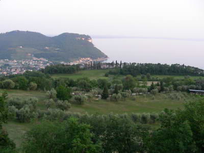 View  from Club Ca'degli Ulivi overlooking the town of Garda