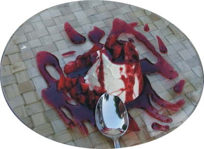 The panecotta is really good too. It's actually made from cream, fruit and spices but is very like ice cream. The panecotta is really good too. It's actually made from cream, fruit and spices but is very like ice cream.