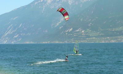 As you would expect, kite surfers and wind surfers all flock to the same area As you would expect, kite surfers and wind surfers all flock to the same area