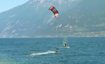 As you would expect, kite surfers and wind surfers all flock to the same area