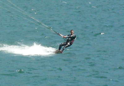 Kite surfers can go pretty quick!