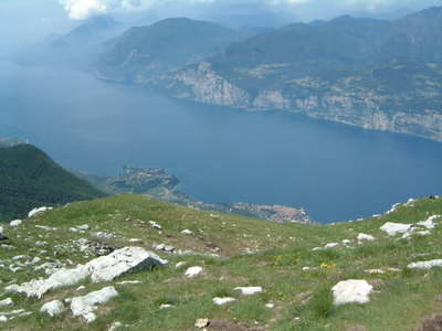 The spectacular view down to Malcesine from Monte Baldo!