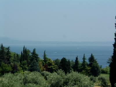 View from a place we stayed in at Gardoncino.