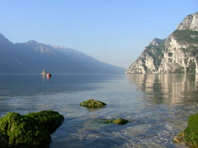 The water in the lake is very clean and clear!