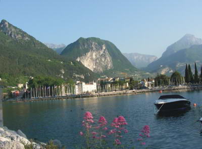 Riva has a dramatic setting and scenic lakeside. Riva has a dramatic setting and scenic lakeside.