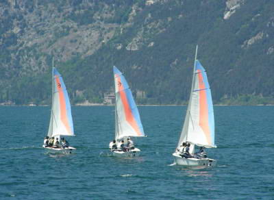 Sailing lesson between Malcesine and Brenzone