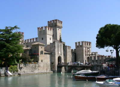 The impressive castle at Sirmione The impressive castle at Sirmione
