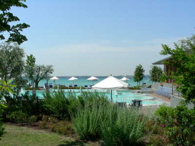 The thermal spa is right by the lake The thermal spa is right by the lake