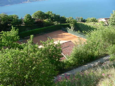 Some courts have amazing views, like these near Tignale Some courts have amazing views, like these near Tignale