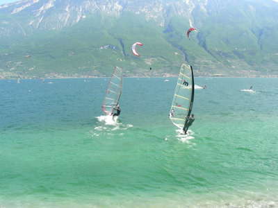 Windsurfing with a friend is a lot of fun