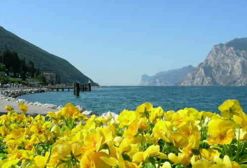 The wonderful view from the top of  Lake Garda